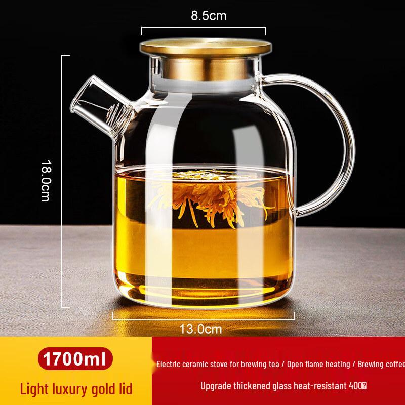 ZISIZ High-Temperature Resistant Glass Tea Kettle