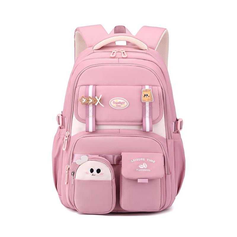 Lightweight High School Girls Schoolbag High Capacity Waterproof Wear-resistant Oxford Primary Junior High School Student Grades 3-9 Teenager Backpack