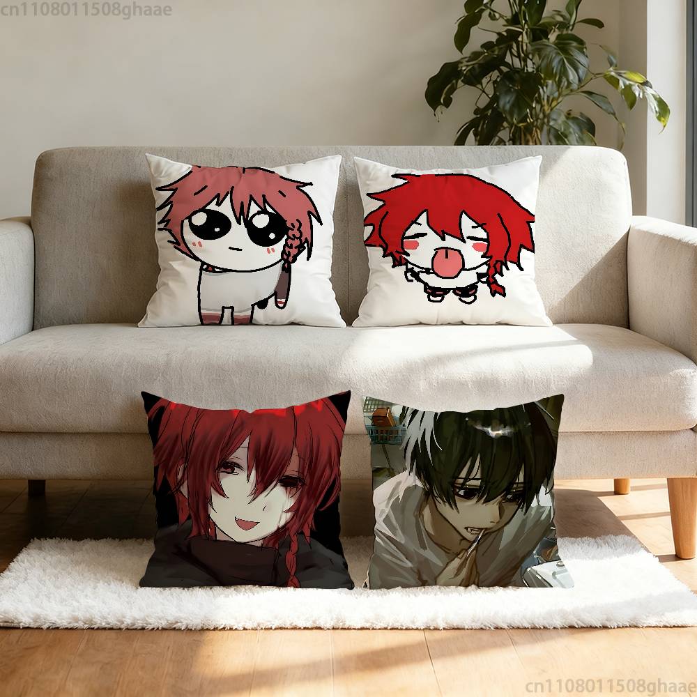 Zeno Remake Anime Pillow Case Sofa Living Room Bedroom Headboard Backrest Cushion Square Cushion Nap Time