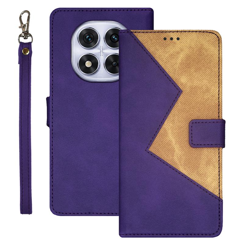 IDEWEI For Xiaomi Redmi Note 14 Pro 4G Case Card Slots Splicing Color Leather Phone Cover