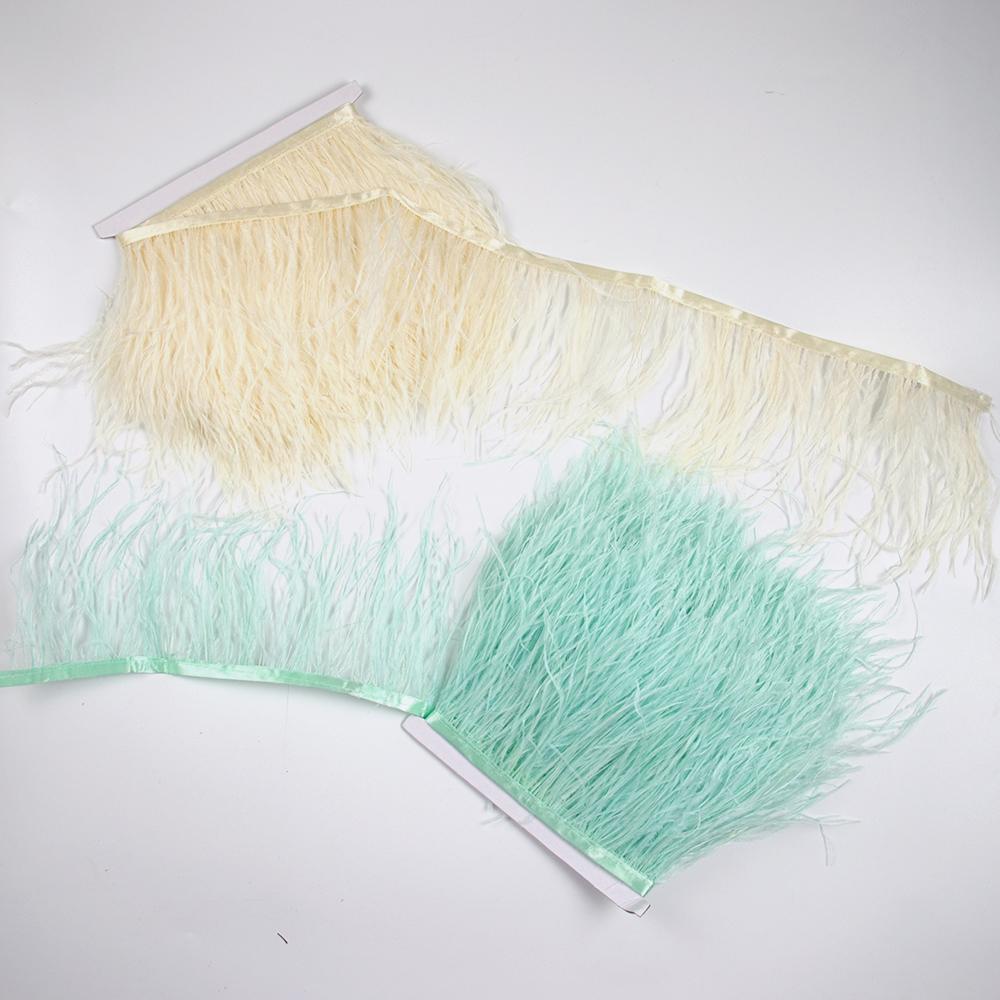 Feather10Meters 8-10cm Natural Ostrich Feather Trims for Needlework and Handicraft Plume Ribbon Fringe Skirt Decoration