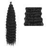 Women Long Curly Hair Bundles Natural Looking Fluffy Crochet Boho Braids Braiding Hair Deep Wave Synthetic Ponytail Hair Extension