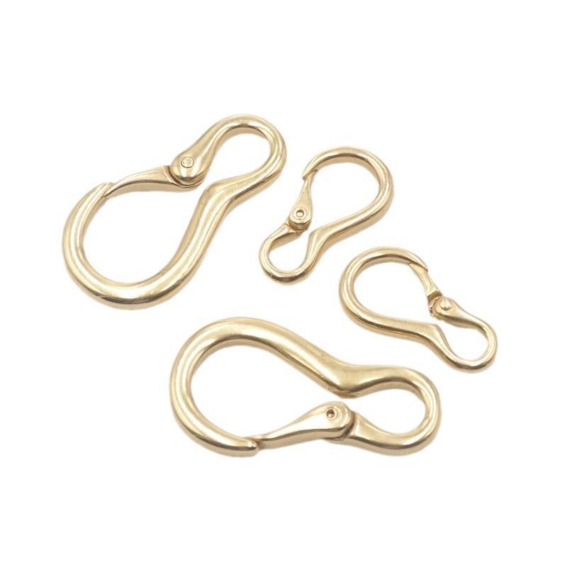 Rust Proof Brass Gourd Carabiner Keychain Durable Key Clip for Hiking Camping Travel Bag Buckle Outdoor EDC Gear
