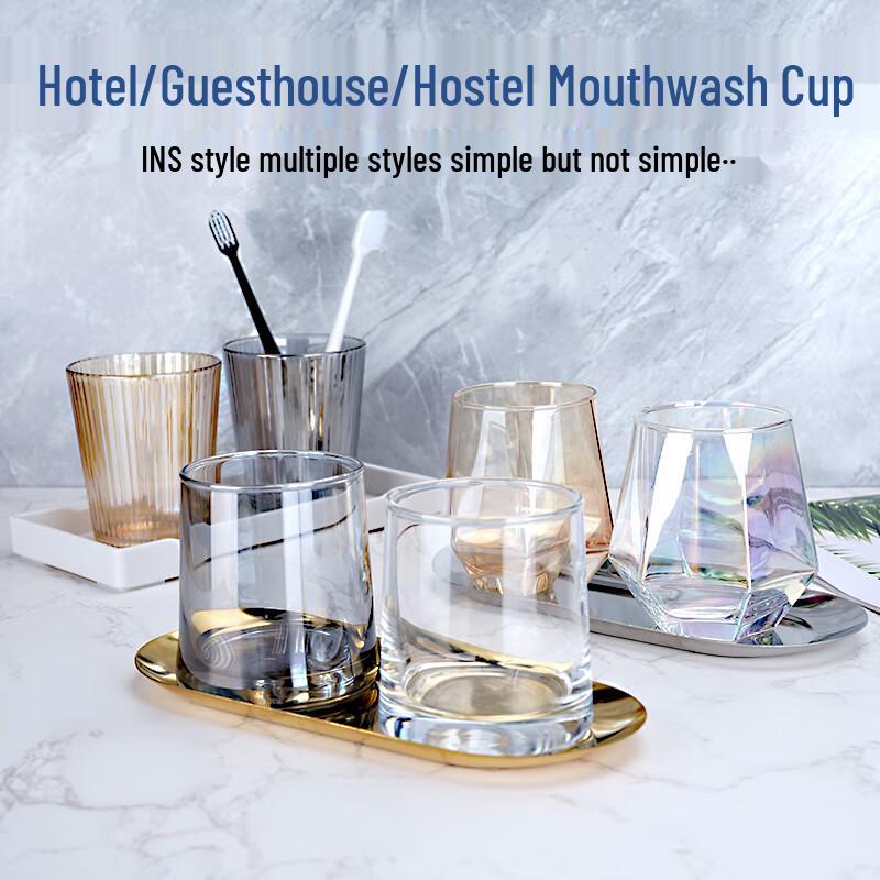Nordic Transparent Square Mouthwash Cup
