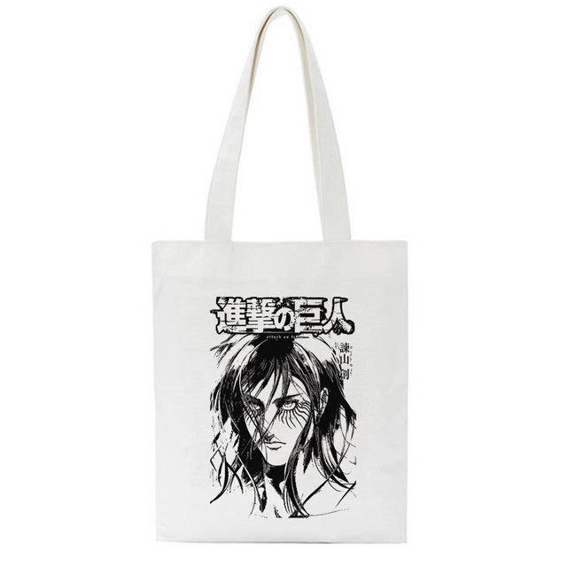 Japanese Attack On Titan Anime Ulzzang Fun Women Bag Casual Fashion Female Large Capacity Harajuku College Shoulder Canvas Bags