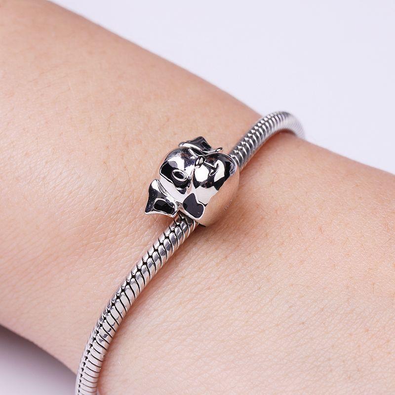 New Genuine Copper Charm Fit Genuine Original Bracelet Accessories Women Fine Jewelry Pet Animal Product Series Dog