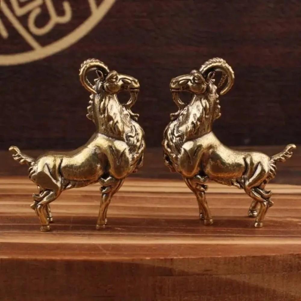 Mini Antelope Figurine Vintage Desk Decoration Ornament  Tea Table Display