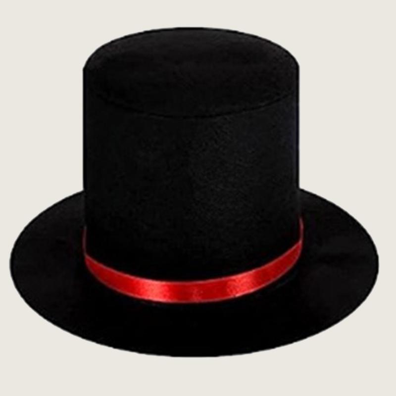 Gentleman Adult Hat Adjustable Christmas Hat Large Border Hat with Stylish Ribbon for Party Enthusiasts and Celebration