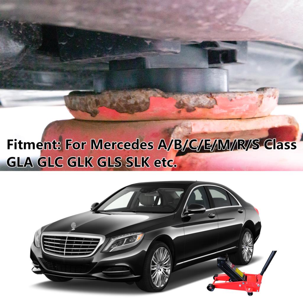 Protetor de estrutura de macaco de borracha para carro, preto, veículo, macacos, almofada de macaco, para Mercedes ABCE Class GLA COUPE GLC GLK GLS GL MRS