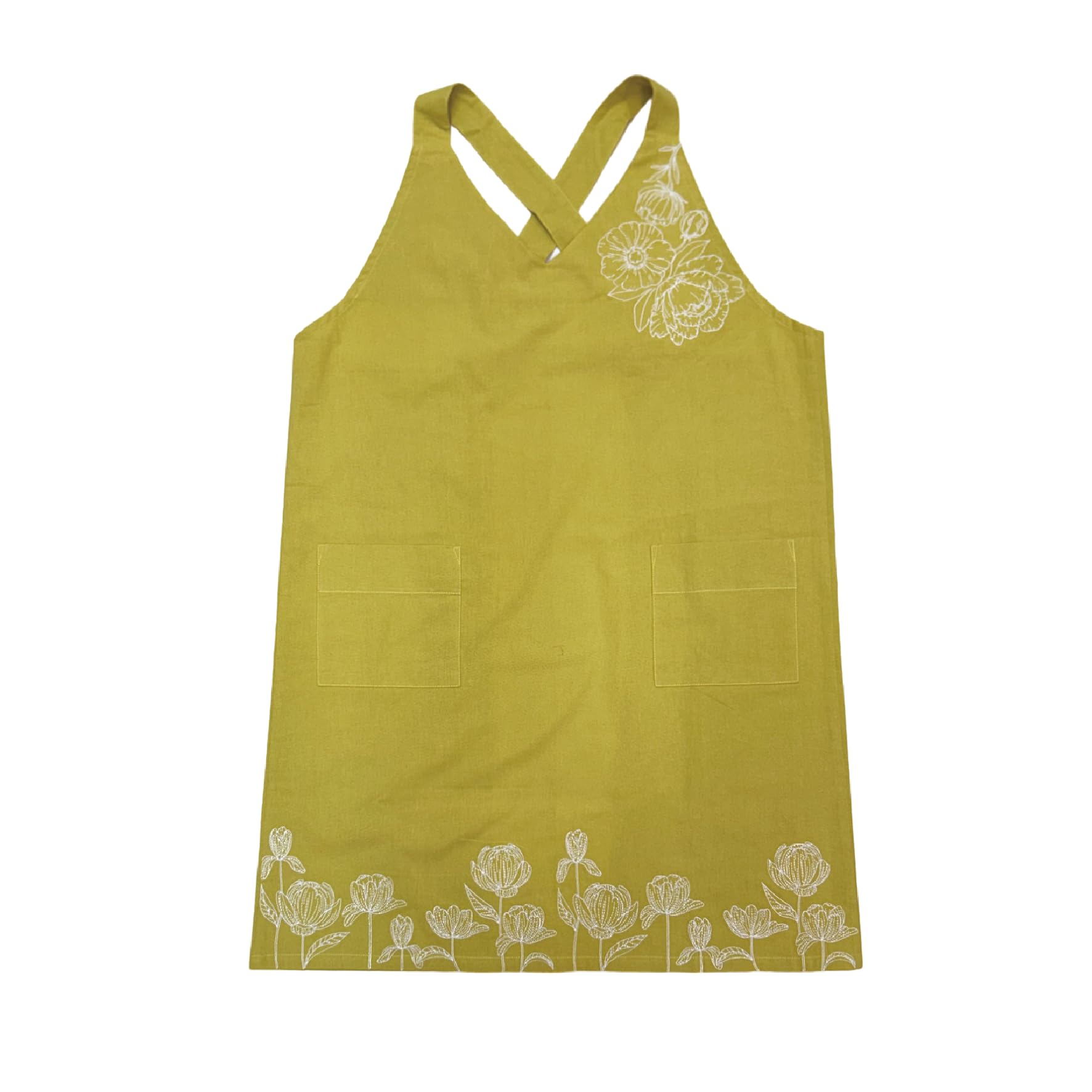 

Apron Home Dress Apron Yellow Olive 60 x 93 cm [Maruwa Boeki] 4009455-02 Size Approx.