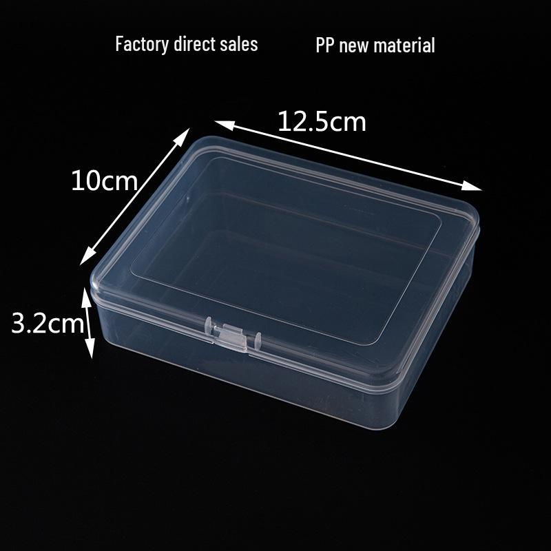Transparent Rectangle PP Plastic Storage Box for Hardware & Electronic Components