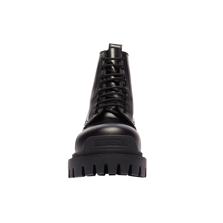 Balenciaga Small Cowhide Lacing Mid Boots 'Black' 589338WA9601000