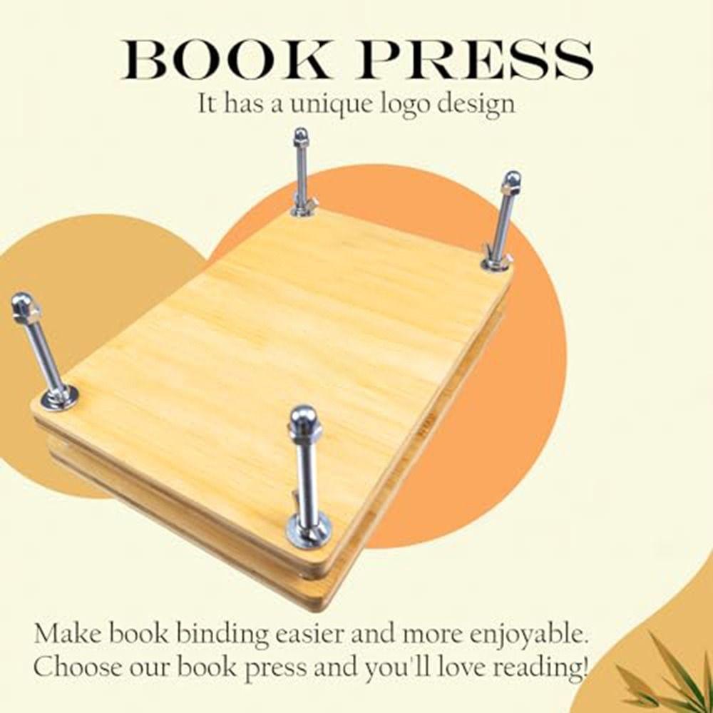 Wooden Bamboo Book Press Portable Book Press Binding Machine Book Binding Kits  Book Binding Tool