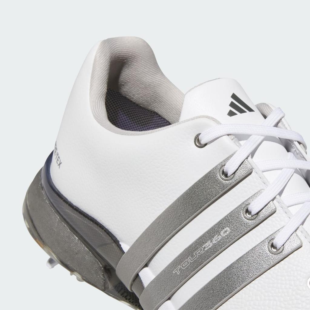 adidas TOUR360 GORE-TEX WIDE GOLF KK0790 Men's Performance Sports Shoes Cloud White / Iron Metallic / Preloved Yellow