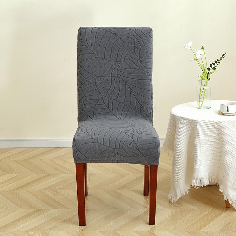 Pokrowce na krzesła jadalniane żakardowe z liśćmi Uniwersalny elastyczny pokrowiec na krzesło Pokrowce na krzesła odporne na kurz na wesele, do kuchni, na bankiet, do hotelu