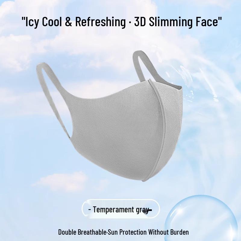 

Женская бесшовная 3D маска для велоспорта из ледяного шелка 2025 года с защитой от УФ-лучей