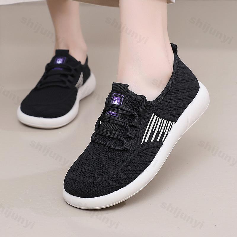 Women Vulcanized Shoes 2025 Spring Autumn Fashion Breathable Comfortable Casual Shoes Lightweight Outdoor Non Slip Lace Up Flats