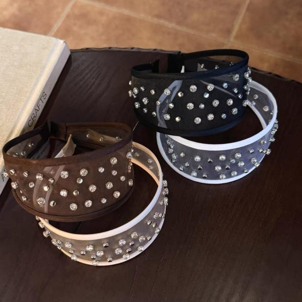 Sparkling Rhinestones Rhinestone Hair Hoop Mesh Fashion Hair Accessory  Bridal Style