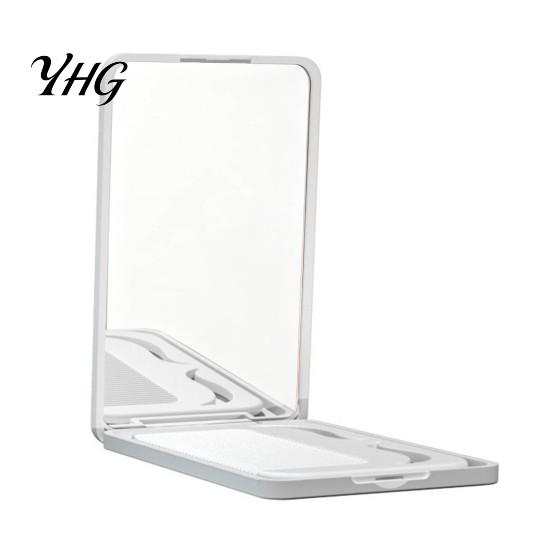 Foldable Mirror with Detachable Comb Portable Folding Makeup Comb, Compact Travel Cosmetic Mirror, Pocket Size & Hair Detangling for Women Girls