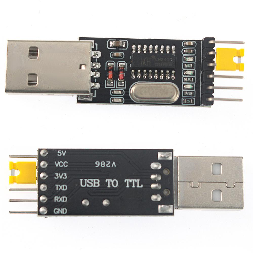 1PCS CH340G CH340 USB To TTL Converter UART Module 3.3V 5V Switch Type-C Male/female STC Microcontroller Board USB To Serial