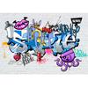 Graffiti Tapeta Kreskówka 3d Mural Ulica Hip Hop Graffiti Tapeta Tło Ceglana Ściana Dekoracja Mural Ścienny