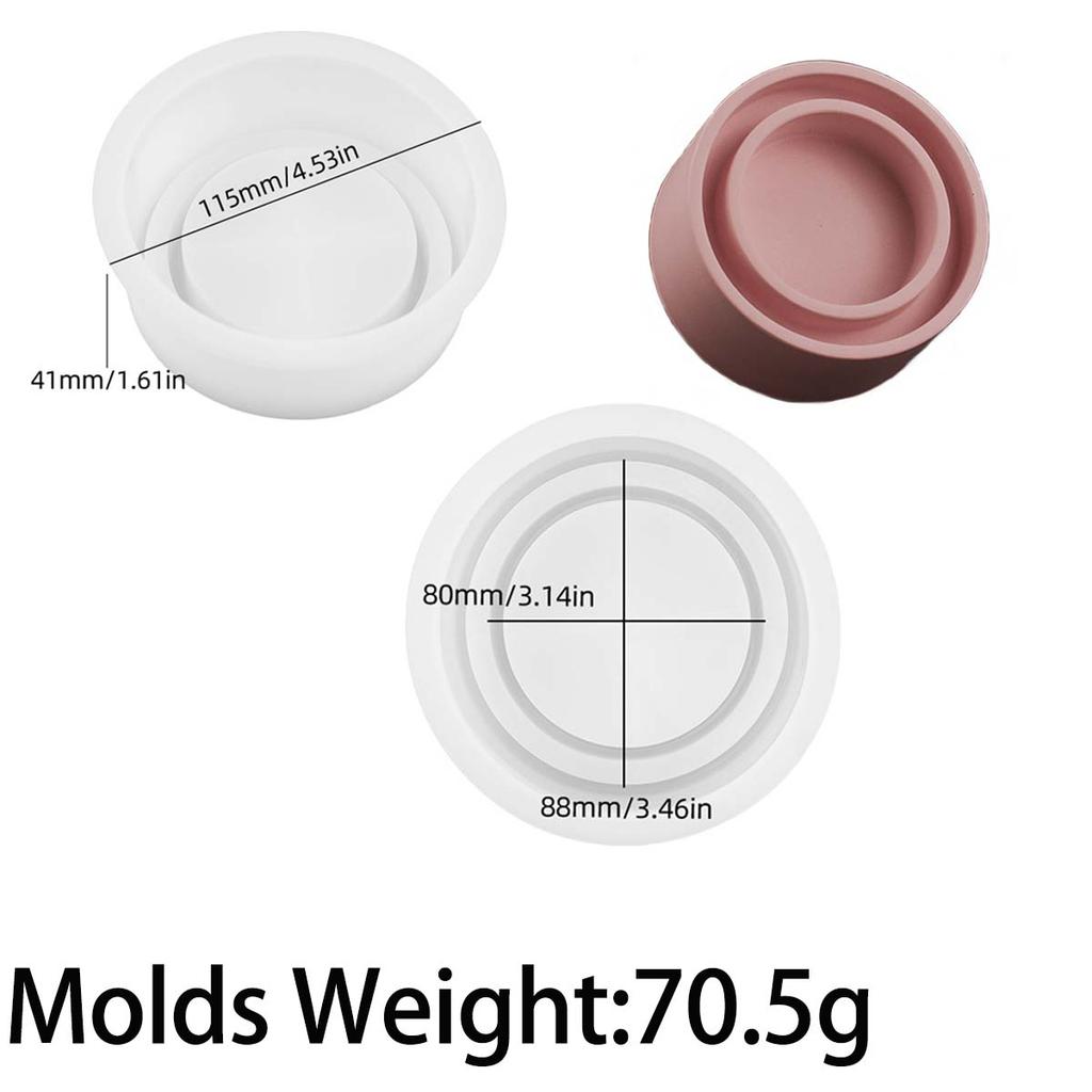 Round Candle Holder Silicone Mold DIY Candles Windproof Candlestick Base Casting Molds Plaster Resin Craft Making Home Decor