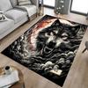 1PC Wolf Moon Non-Slip Floor Carpet Compatible for Office&Living Room&Dining Room - Flat-Weave Machine- Soft & Pattern-E281