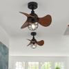22 Inchs Household Old School Ceiling Fan Light Bedroom Small Ceiling Fan E27 Bulb Electric Fan Lamp
