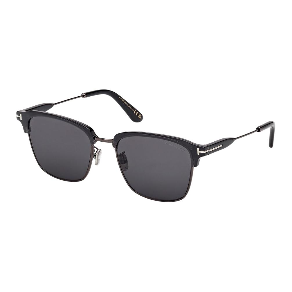 

TF Mirror Leg Mark Eyebrow Frame Sunglasses Unisex sunglasses Black TF1242K-20A 56,Black