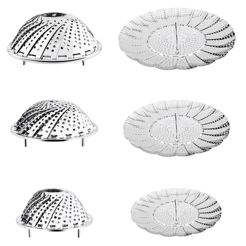 Adjustable Steaming Rack Stainless Steel Tableware Steamers Perfect for Various Food Sizes and Cooking Requirements