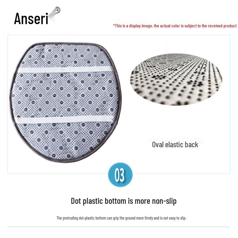 Ansellary 3-Piece Pebble Stone Bathroom Mat Set
