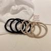 Korean Style Black Earth Tone Elastic Twill Ponytail Hair Tie