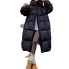 Hooded down jacket women's medium and long winter new thickened knee small fashion loose warm jacket