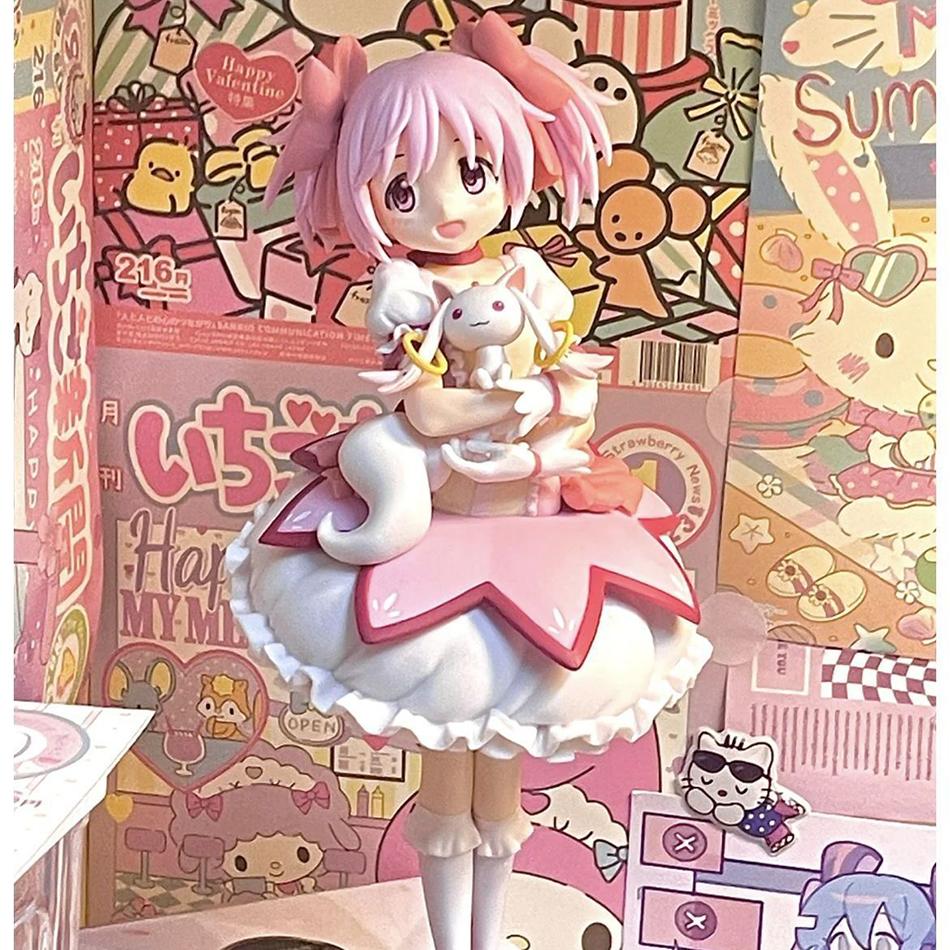 18cm PMMM Magical Girl Anime Figure Kaname Madoka Action Figure PVC Collection Figurines Desktop Ornaments Cute Loli Model Toys