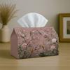 1pc Tissue Box Holder Featuring a Classic Botanical Landscape Design with Floral Bird Patterns, Made from Soft And Durable Polyester, Perfect for Use 