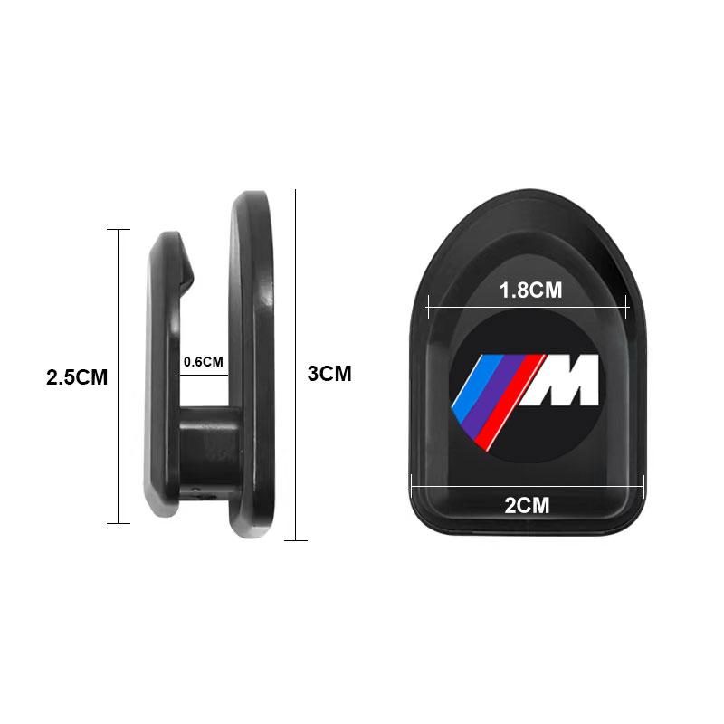 M LOGO Car Hooks Black Self Adhesive Invisible Hooks Interior Storage Holder for Bmw M3 M4 M5 M6 F20 F30 G20 F31 F34 F10 G30 F11 X3 X4 I3 1 3 5 Series
