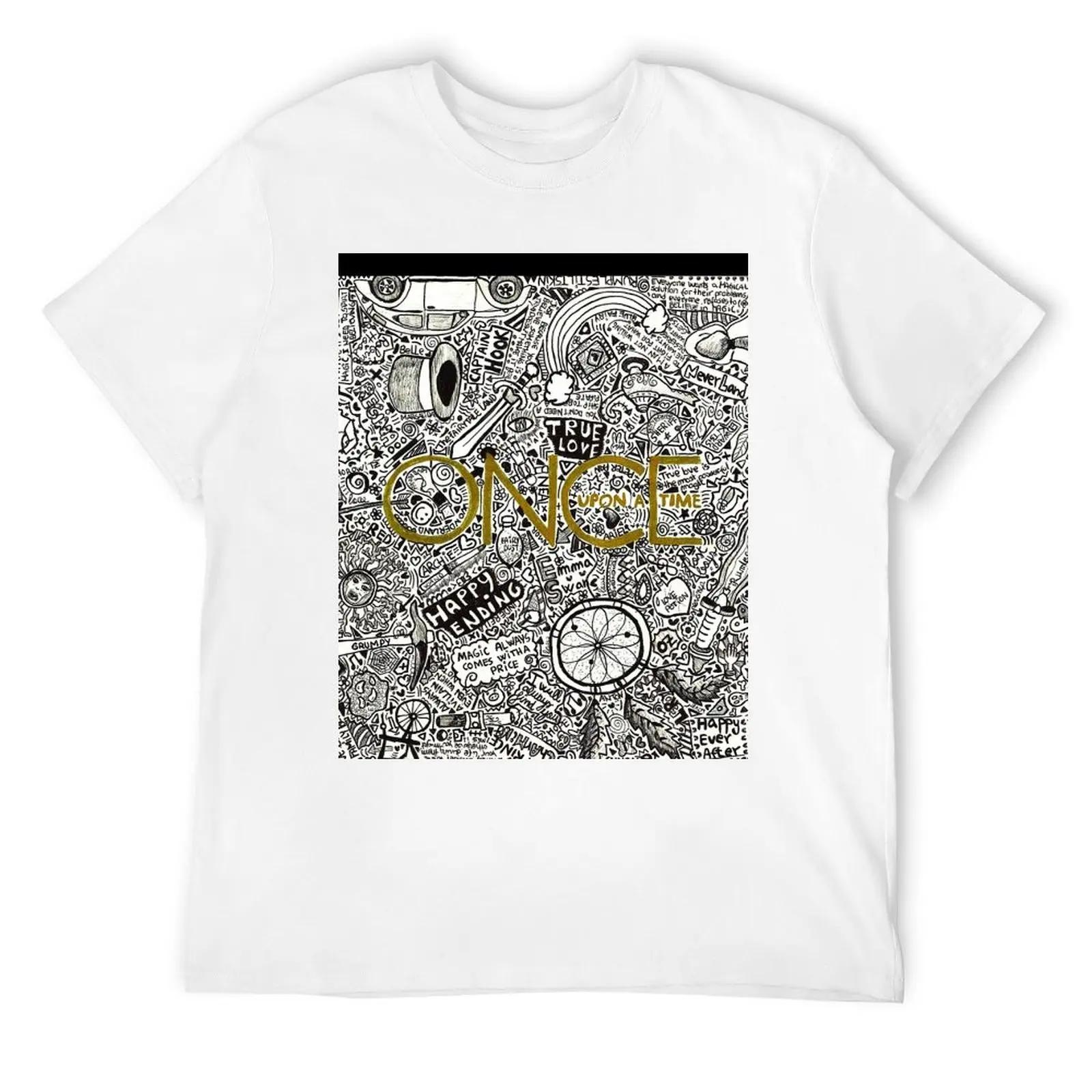 Футболка Once Upon A Time Аниме Фигурки Синяя Архивная Толстовка Мужская Футболка S белый