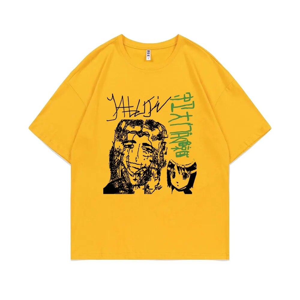 Limited Edition Yabujin T-shirt Summer Short Sleeve Unisex Women Oversized Tshirt Male Vintage Tees Unisex O-collar Cotton T Shirt