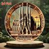 Handmade Metal Tin Plate Wall Art Home Decor 20x20cm