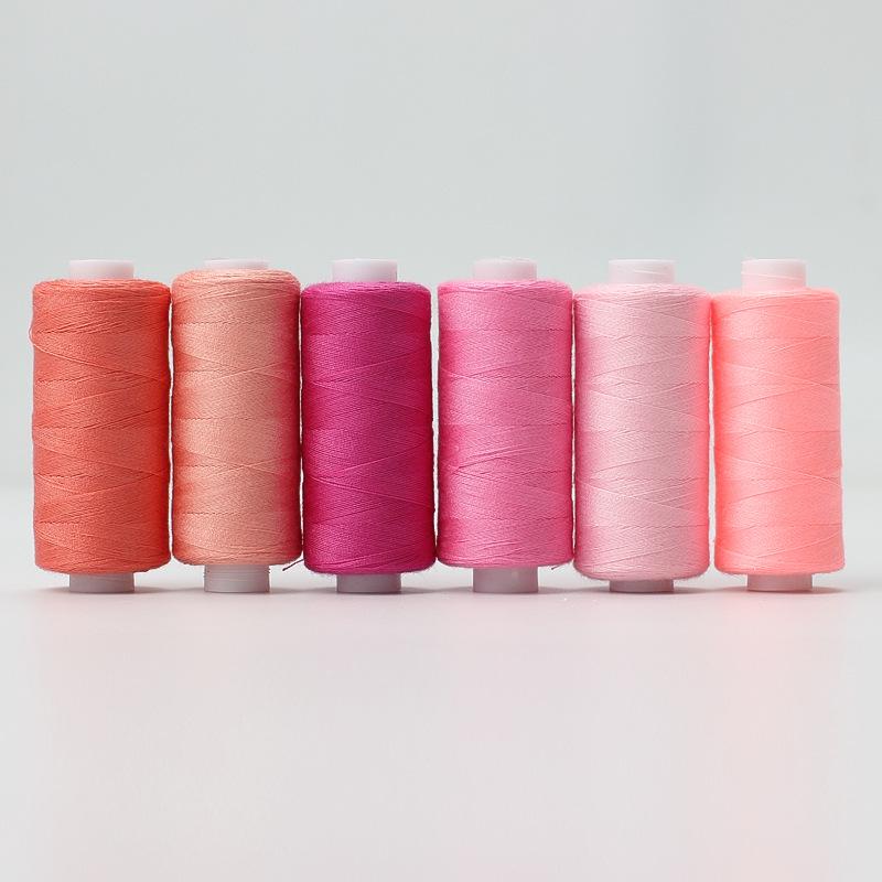 Colorfast Polyester Sewing Thread - 6 Spools (400 Yards Each) for DIY Handcrafts
