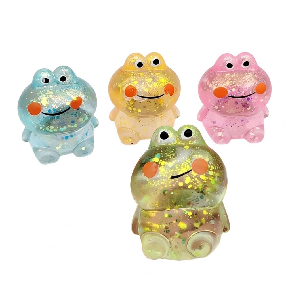 Anxiety Relief Rabbit Toy Glitter Frog Stress Relief Toy Slow Ball Anxiety Relieving Hand Squeeze Toy for Relaxation Focus