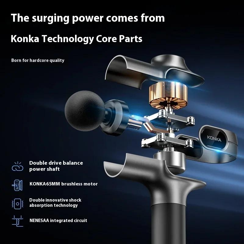 Professional grade multiple massage heads, multifunctional fascia gun, muscle relaxation, high-frequency vibration massager