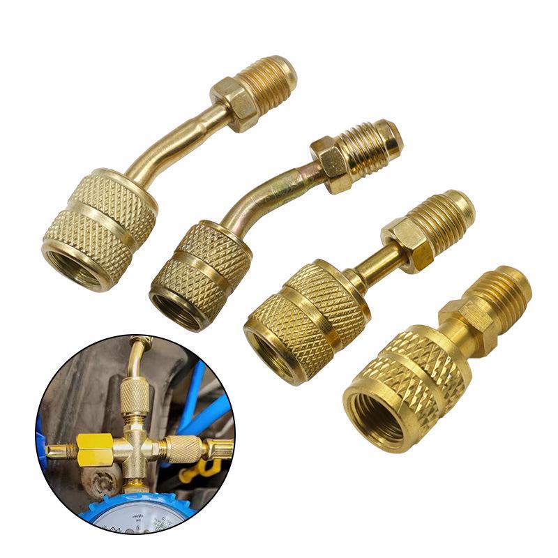 R22/R410 Conversion Valve Tool for Air Conditioner Refrigerant Charging with Imperial/Metric Head and Liquid Charging Hose.
