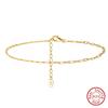 ORSA JEWELS 14K Gold 1,2 mm Italienische Cubanische Kette Fußkettchen für Damen 925 Sterling Silber Feines Sommer Strand Fußarmband Fußkettchen SA43