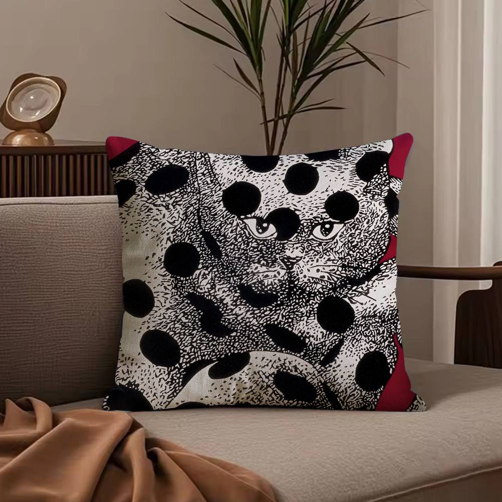 England Style Abstract Vintage Pillow Case Anti-dustmite Pillowcase Invisible zipper silky short plush Sofa cushion cover