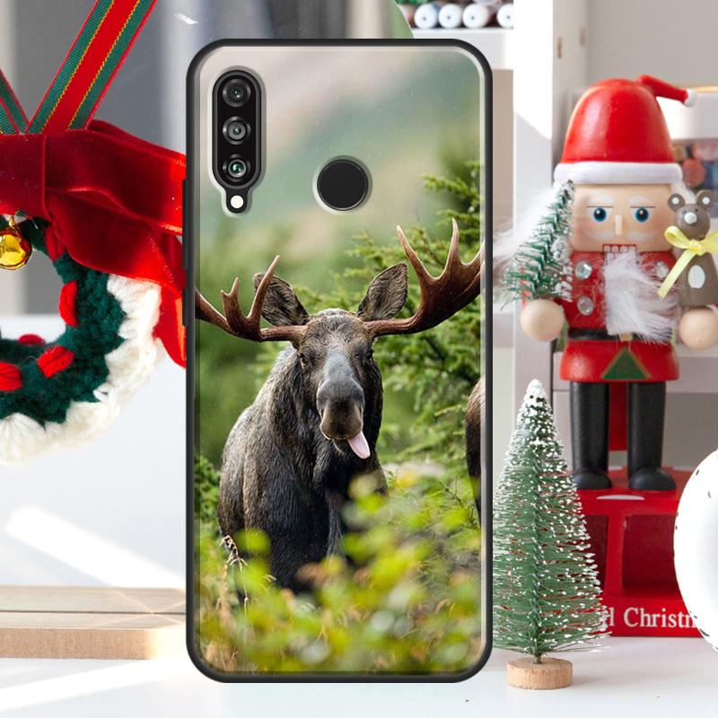 Stag Bull Moose Reindeer Deer For Huawei Nova 9 10 SE 11 Pro Y60 Y70 Y90 Y61 Y91 Y72 Y73 12i 11i 8i P20 P30 P40 Lite Case