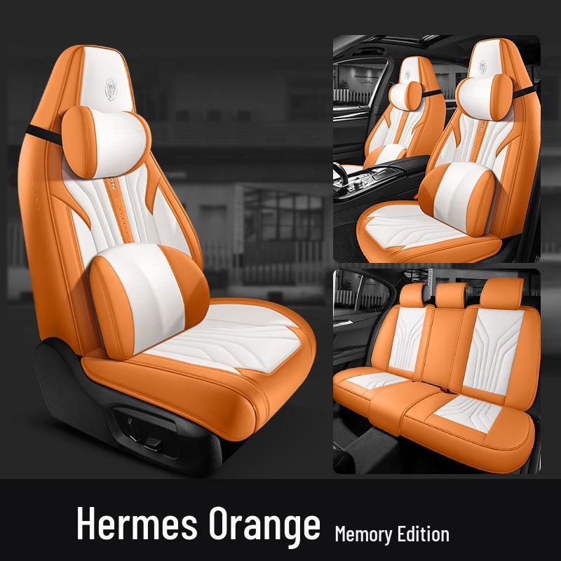 Leather Headrest Car Seat Cushion for BYD Dolphin, Song, Qin Plus DMi Pro EV - Universal Fit