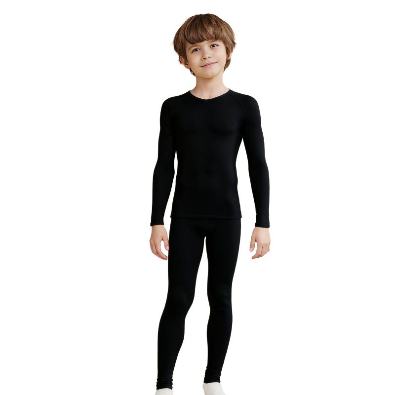 4-12 Years Kids Running Sweat-Wicking Quick-Dry Tights Set Fitness Suit