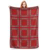 Red Bandana Blanket Soft Warm Flannel Throw Blanket Plush for Bed Living Room Picnic Travel Home Couch