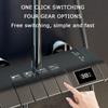 Brass 4 in 1 Square Key Button Switch Design Hot and Cold Shower Head Set with Mixer Faucet Digital Display Shower Set